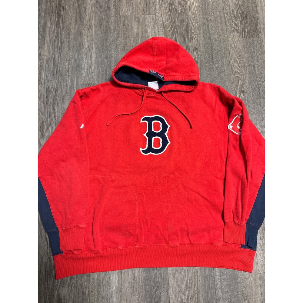Majestic Boston Red Sox Hoodie Mens Red Navy Blue MLB Baseball Sweatshirt